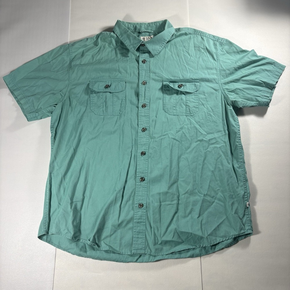 Magellan Outdoors Shirt Mens 3XL Oversized Workwear Utility Button Up Teal